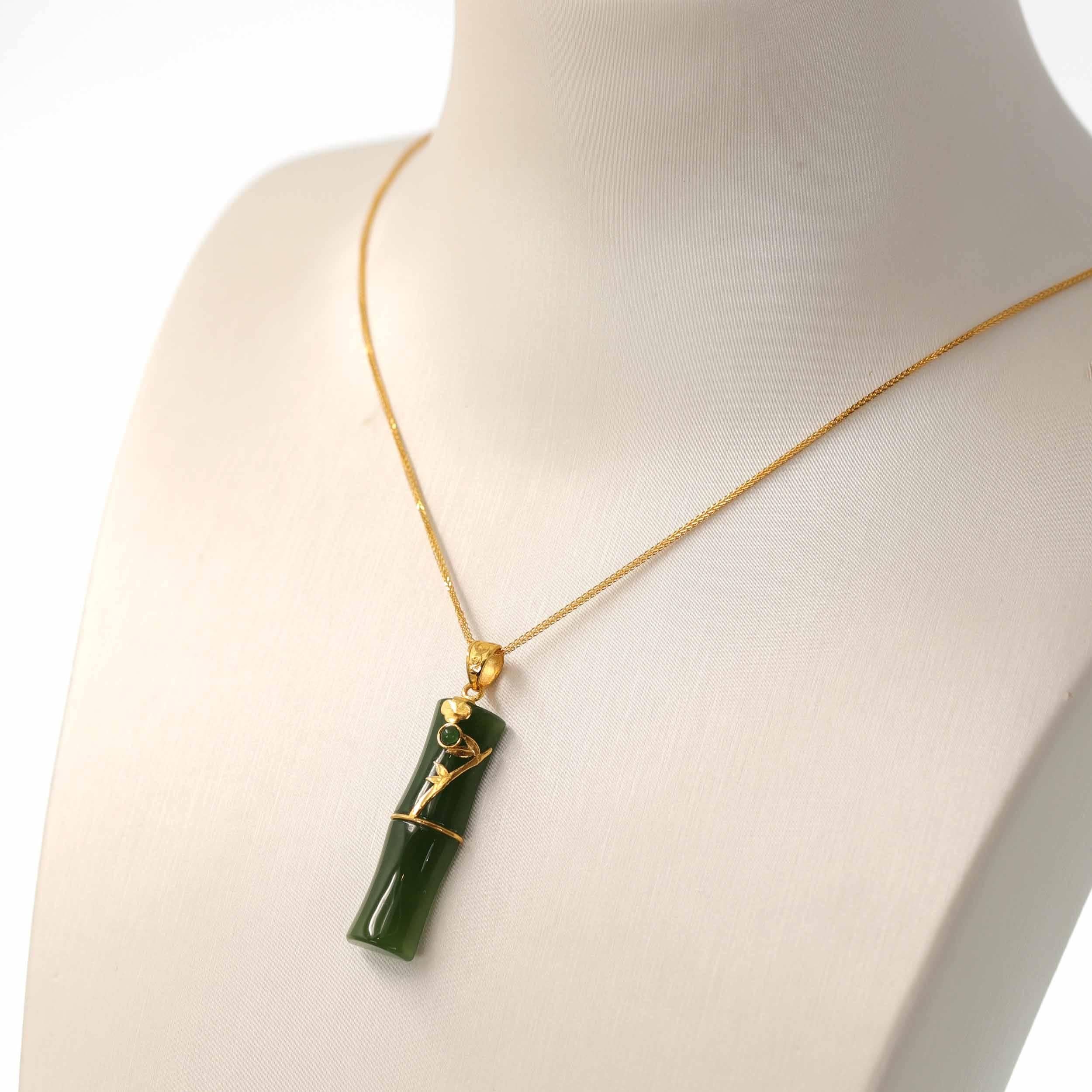 24k gold jade necklace