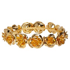 Couronne en or jaune 24 carats avec lana rose halo