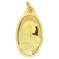 24k Yellow Gold PAMP Suisse Cleopatra Switzerland Pendant