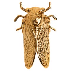 24K Yellow Gold Plated Clarice Cicada Ring