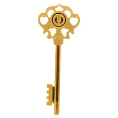 24 Karat Gelbgold Vintage-Schlüssel-Anhänger im Vintage-Stil