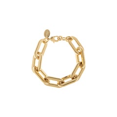 24kt gold plated brass chain bracelet NWOT