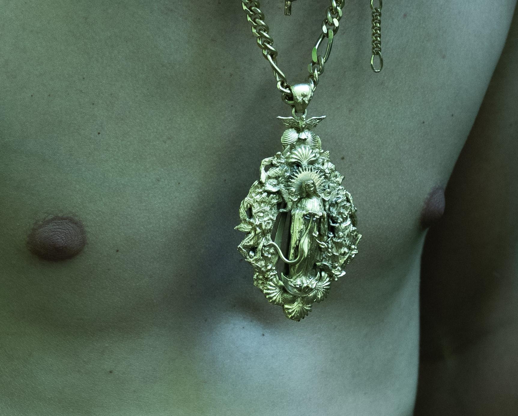 925 Silver Madonna pendant 
