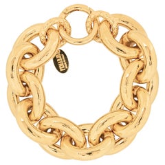 24kt gold plated Maxi chain bracelet NWOT