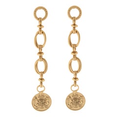 24kt gold plated pendant earrings NWOT