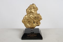 Réplica chapada en oro de 24 quilates de una pepita de oro 10LBS / 15OZ Crawford Goldmine 1895