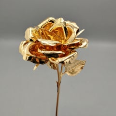 24K gold-plated sterling silver rose