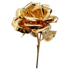 24K gold-plated sterling silver rose