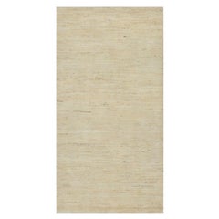 2'4"x11'6" Weißer moderner handgeknüpfter Lori Buft Thick and Plush Wolle Handgeknüpfter Läufer