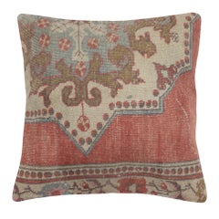 24 "x24" Copricuscino in lana annodato a mano. Cuscino rustico. Regalo a domicilio