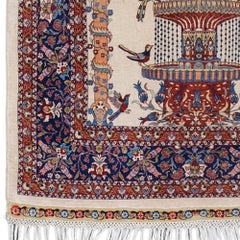 24x24 Quality Signed Silk Hereke Rug - Mid 20th Century