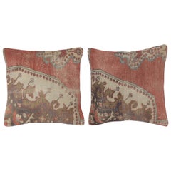 24 "x24" SET DI 2 - Copricuscini fatti a mano. Una coppia di copricuscini in pizzo