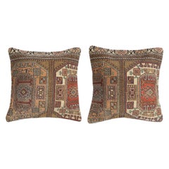 24"x24" SET OF 2 - Vintage Cushion Covers. Handmade Rug Pillows. Throw Pillows