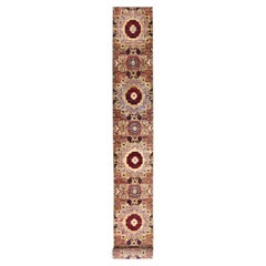 2'4 "x24'7" Grün 200 KPSI 14. Jahrhundert Mamluken Dynasty Muster Wolle Läufer Teppich