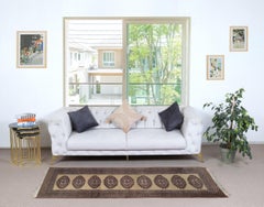 2'4"x8' Fine Vintage Afghan Runner Rug, Wool pile on cotton foundation