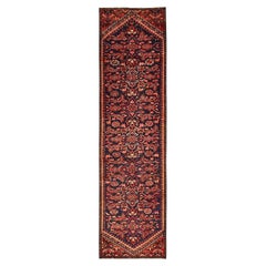 2
4 "x8
10" Ägäisblau Vintage Persisch Heriz Handgeknüpft Reine Wolle Läufer Teppich