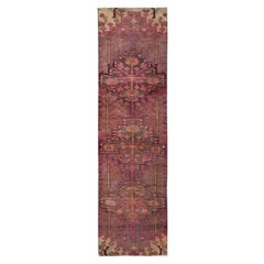 2'4"x8'9" Rosewood Pink Vintage Northwest Persian Hand Knotted Wool Runner Rug