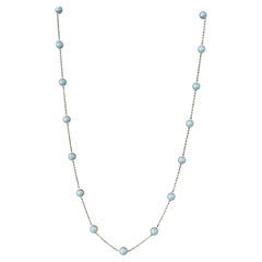 25" 17 Pearl Chain Necklace 18K Yellow Gold