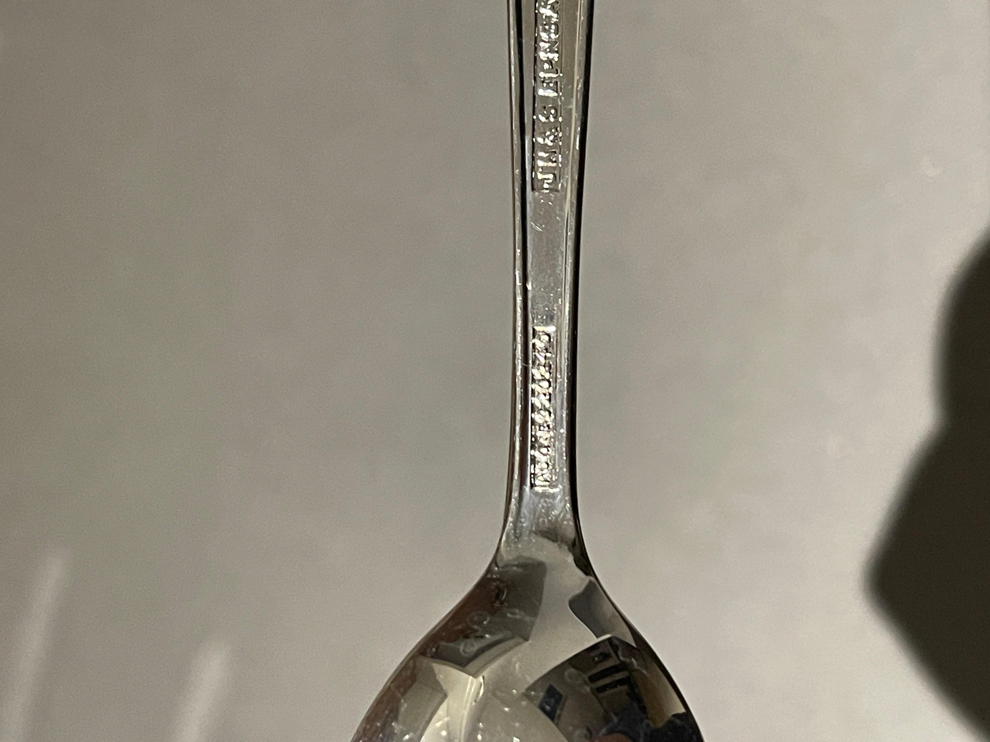 25 Antique Spoon English Silver Demitasse Coffee Tea Spoons 4 Set of 6 en vente 1