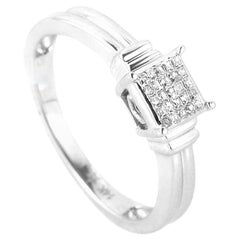 .25 Carat 14 Karat White Gold Diamond Promise Ring