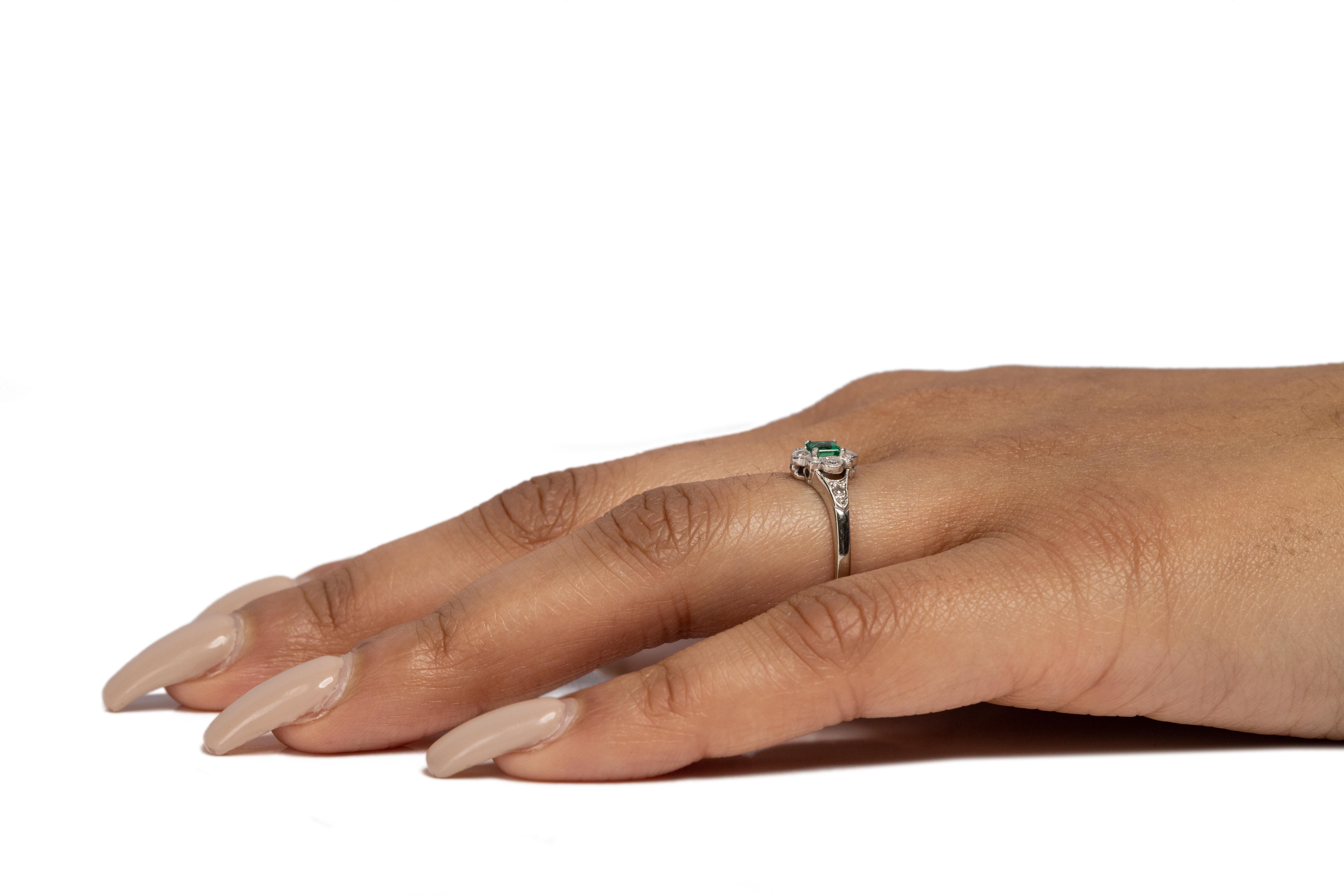 .25 Carat Art Deco Diamond Platinum Engagement Ring In Good Condition In Atlanta, GA