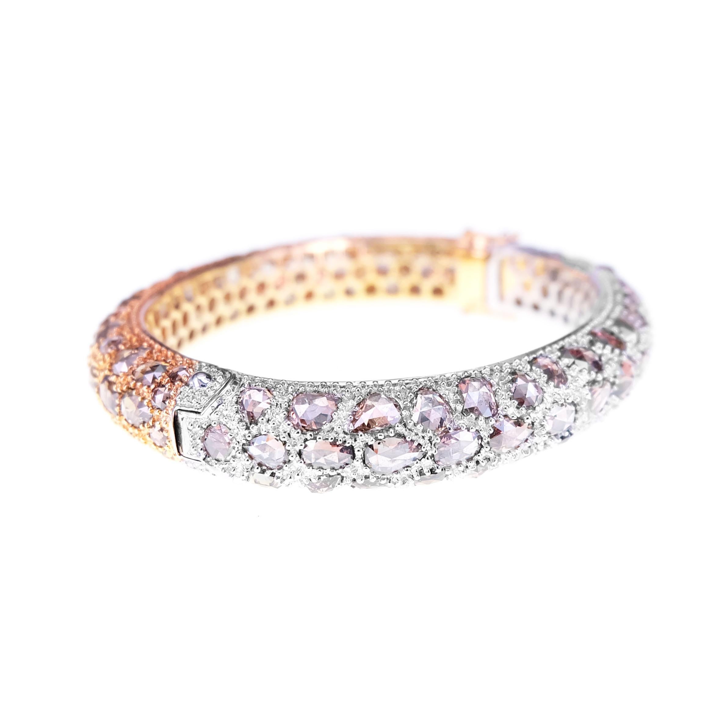 rose cut diamond bracelet