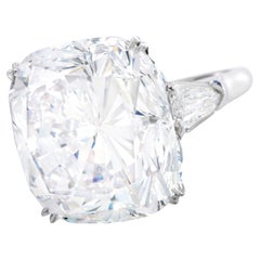 25 Carat Cushion Statement Type IIa Brilliant White / D color FL/IF 14K Gold