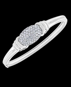 2,5 Karat Diamant-Armreif /Armband aus 18 Karat Weißgold 32 Gramm