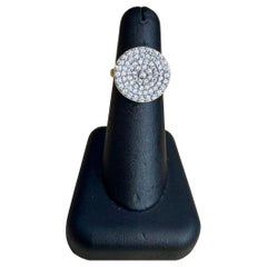 2.5 Carat Diamond Cluster Cocktail Ring 14 Karat White Gold 6.0 Grams Ring