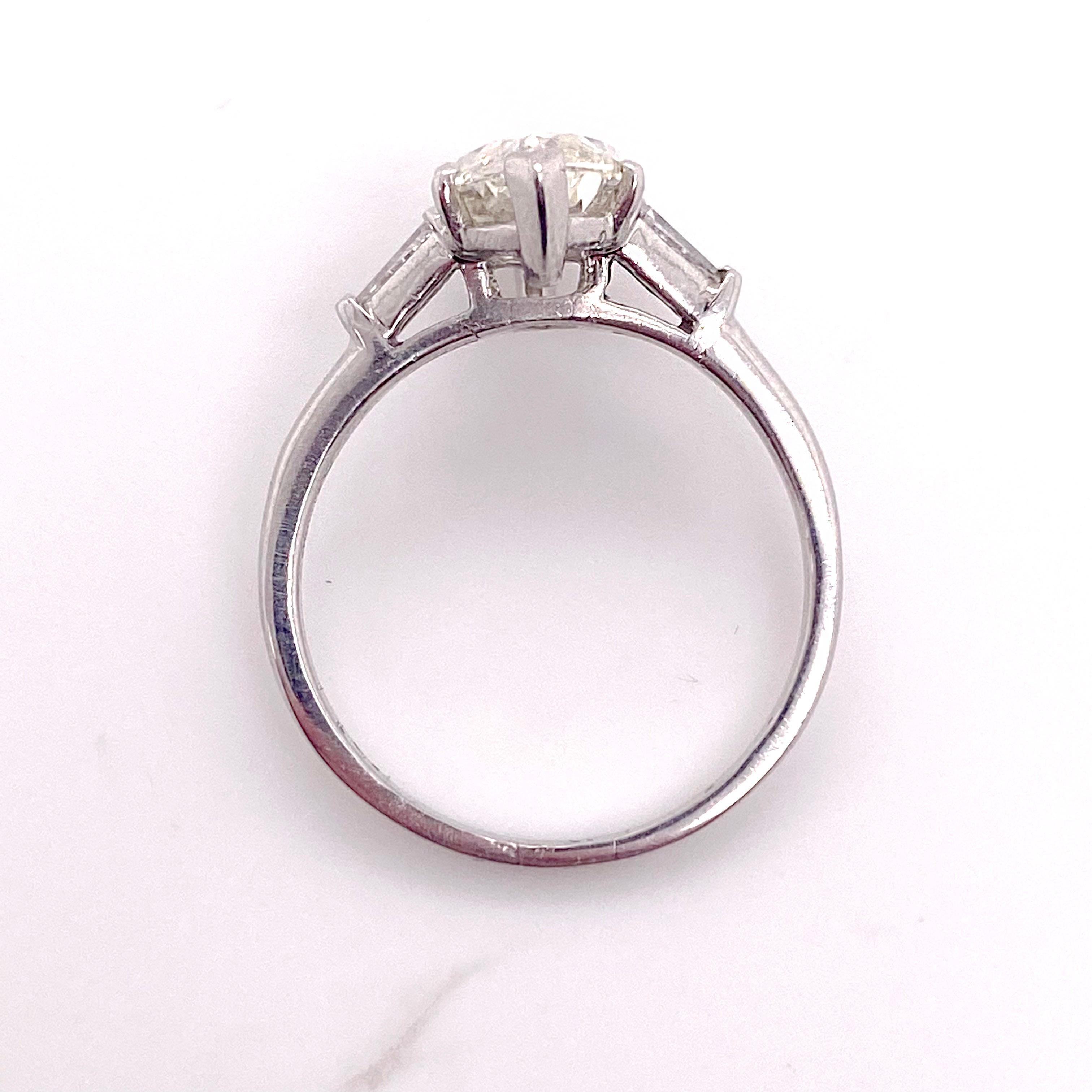 2.5 Carat Diamond Engagement Ring, Three Stone Ring, Platinum For Sale ...