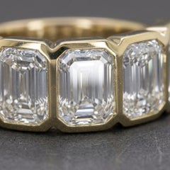 2.5 Carat Diamond Five-Stone Bezel Band Ring