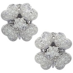 2.5 Carat Diamond Flower Earrings