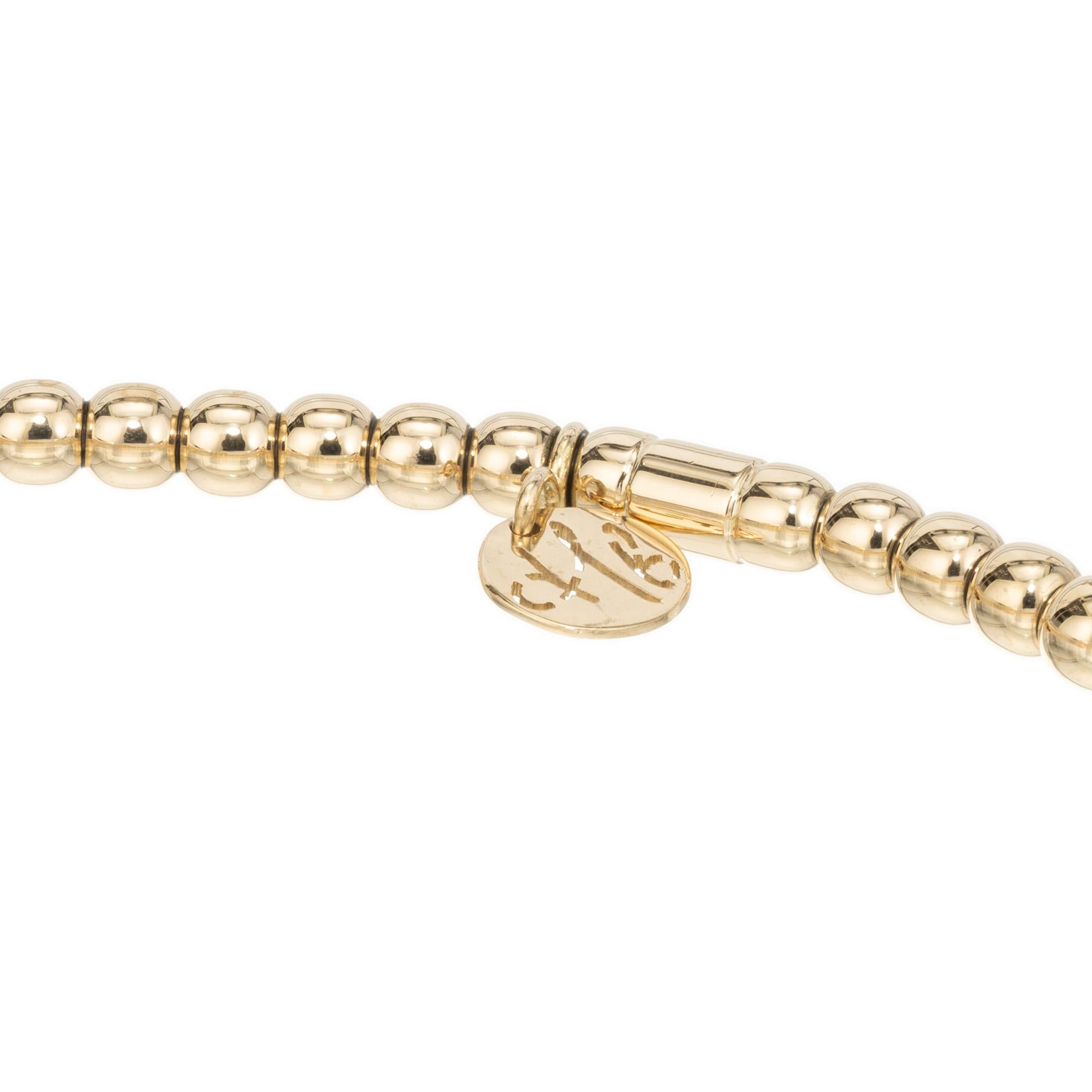 Women's .25 Carat Diamond Heart Yellow Gold Stretch Bracelet  For Sale