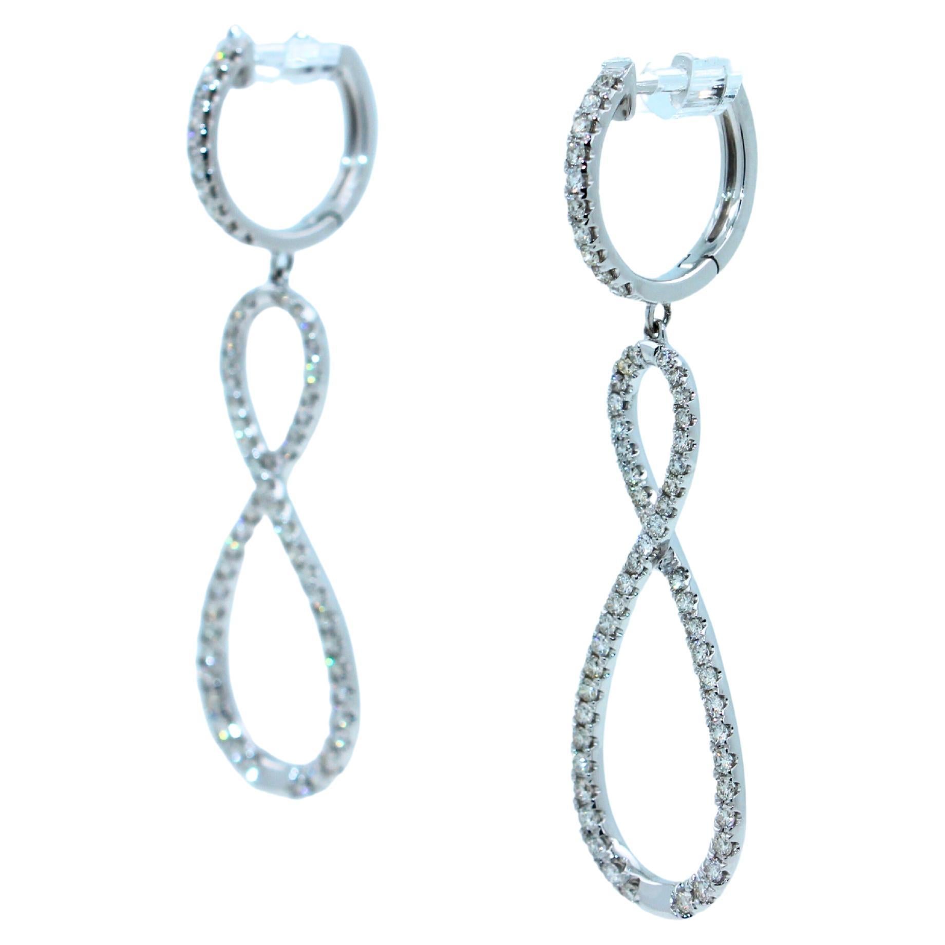 2.5 carat diamond hoop earrings