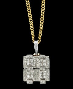 2.5 Carat Diamond Pendant/ Necklace 18 Karat Yellow Gold with Chain
