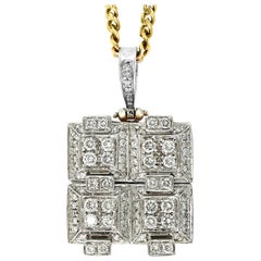 2.5 Carat Diamond Pendant/ Necklace 18 Karat Yellow Gold with Chain