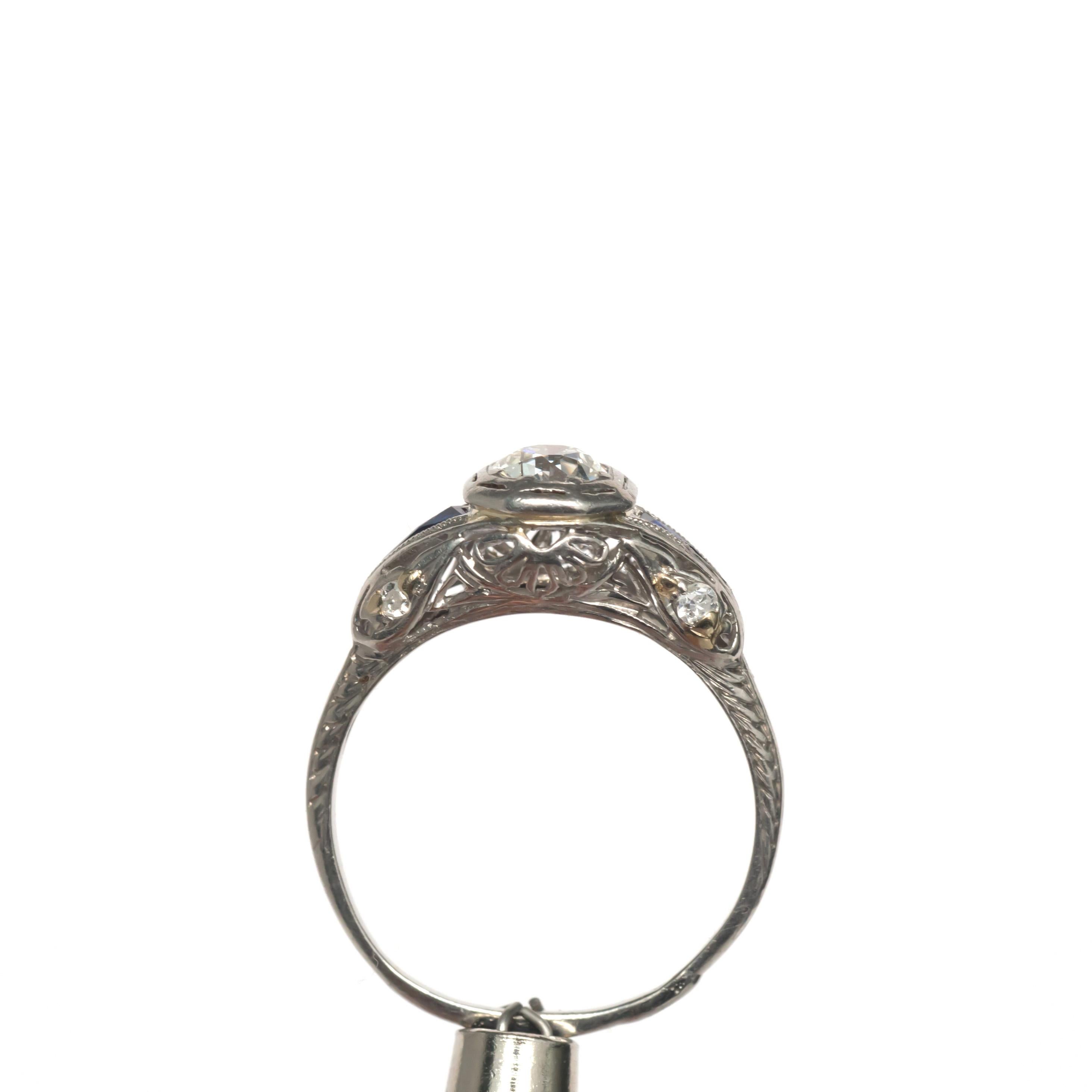 Art Deco .25 Carat Diamond Platinum Engagement Ring