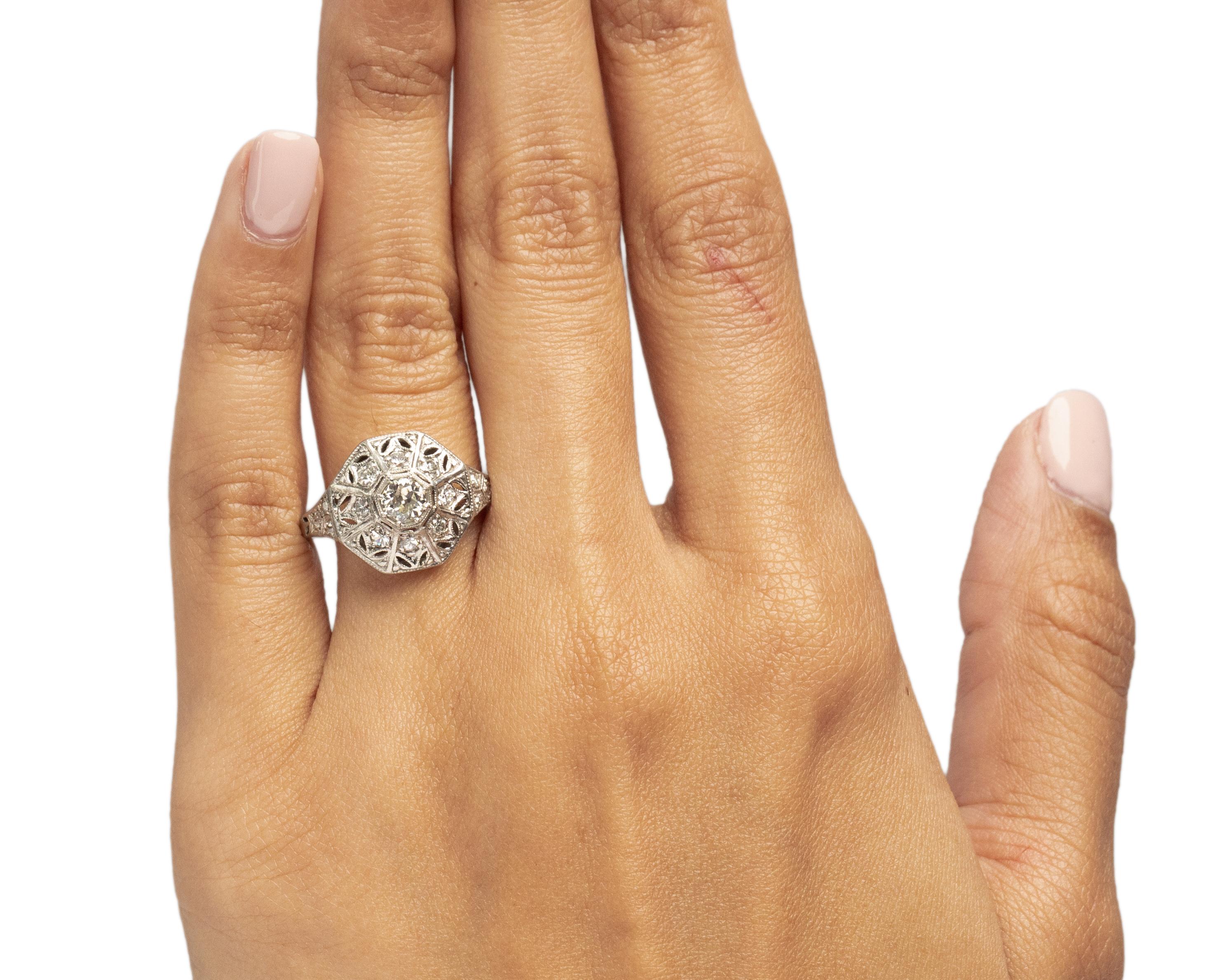 Art Deco .25 Carat Diamond Platinum Engagement Ring