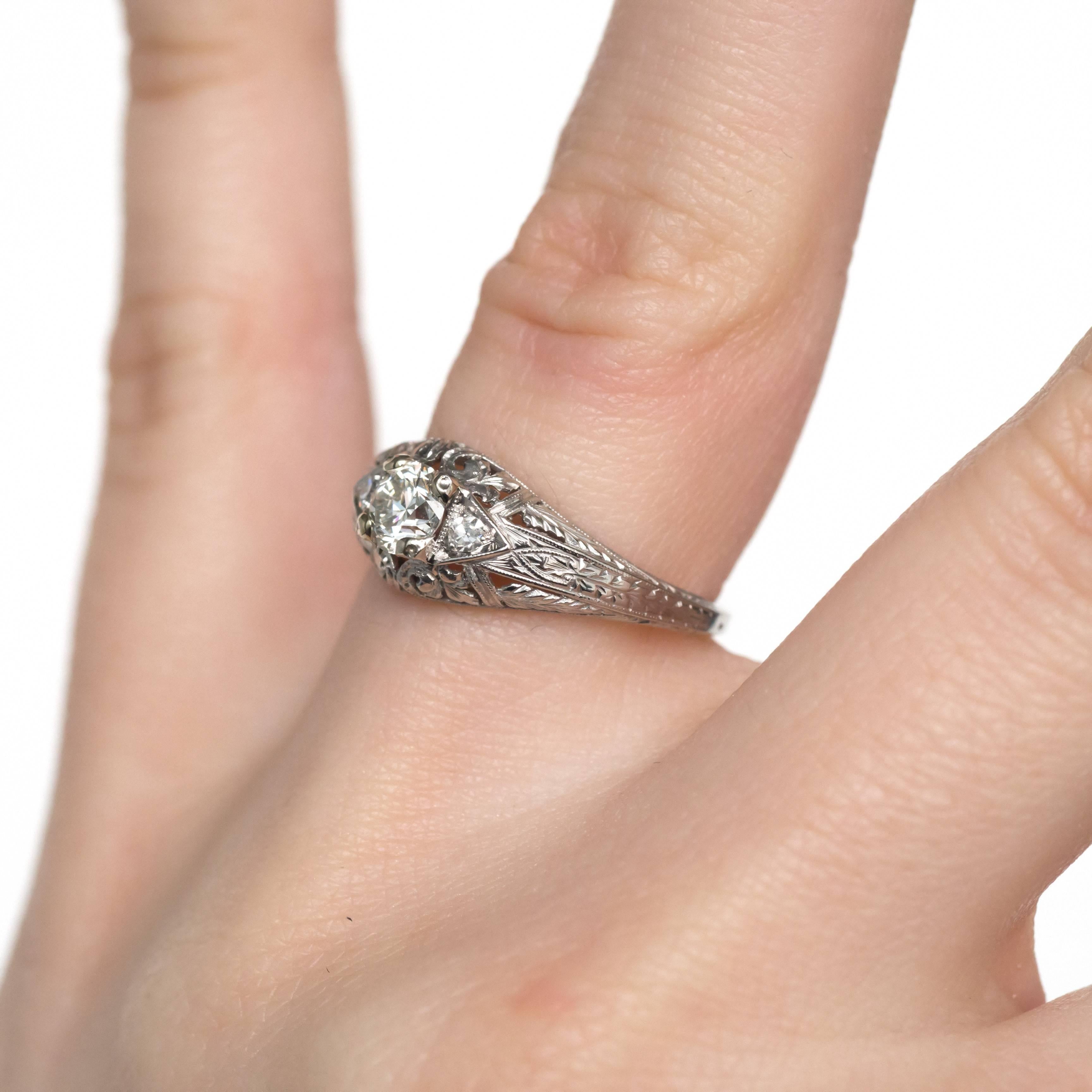 .25 Carat Diamond Platinum Engagement Ring In Excellent Condition In Atlanta, GA