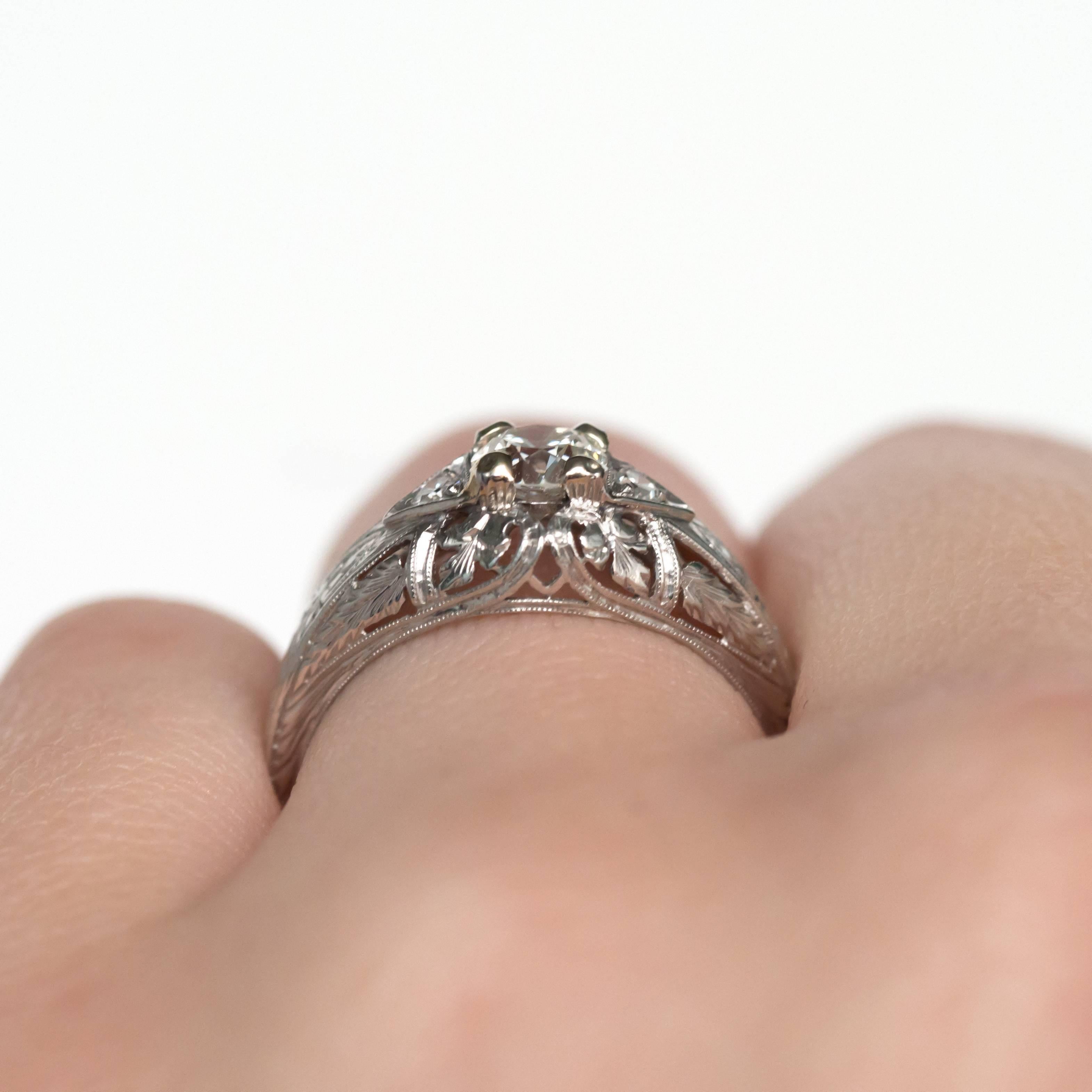 Women's or Men's .25 Carat Diamond Platinum Engagement Ring