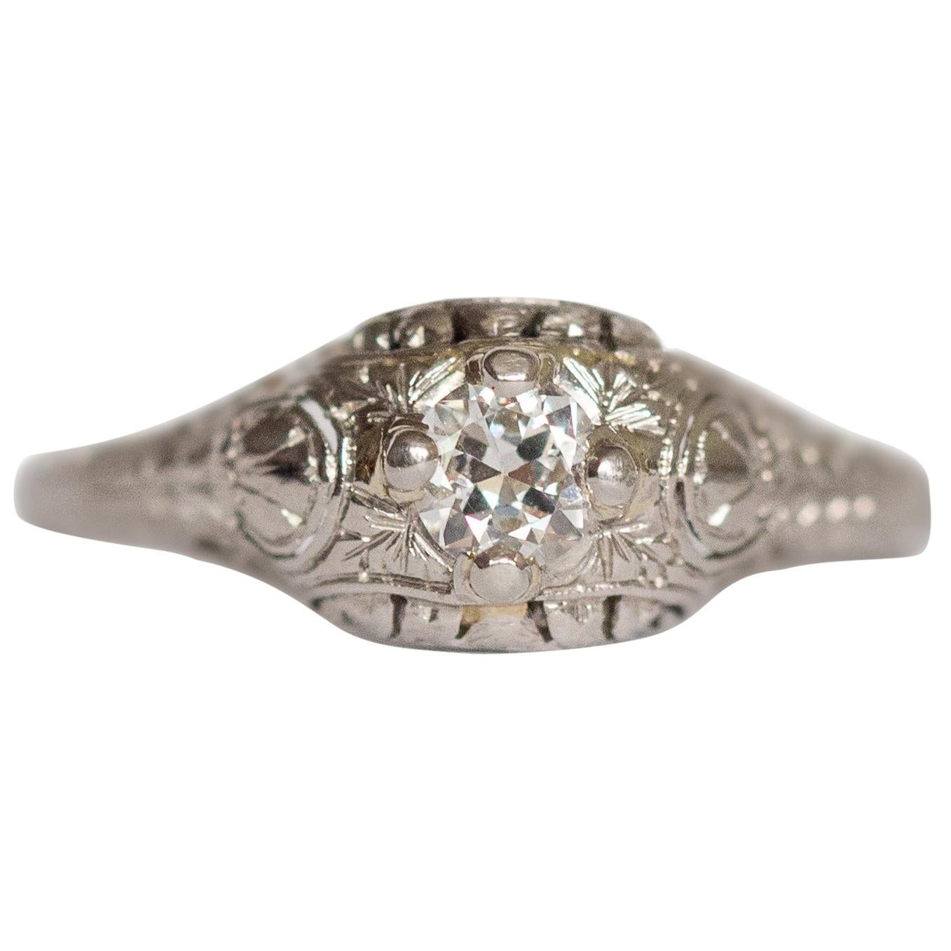 .25 Carat Diamond Platinum Engagement Ring For Sale