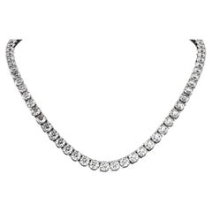 25 Carat Diamond Tennis Necklace Flawless/VS1 Clarity D/F Color