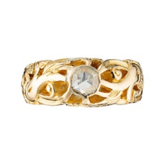 Anello di fidanzamento liberty con diamante da 0,25 carati in oro giallo
