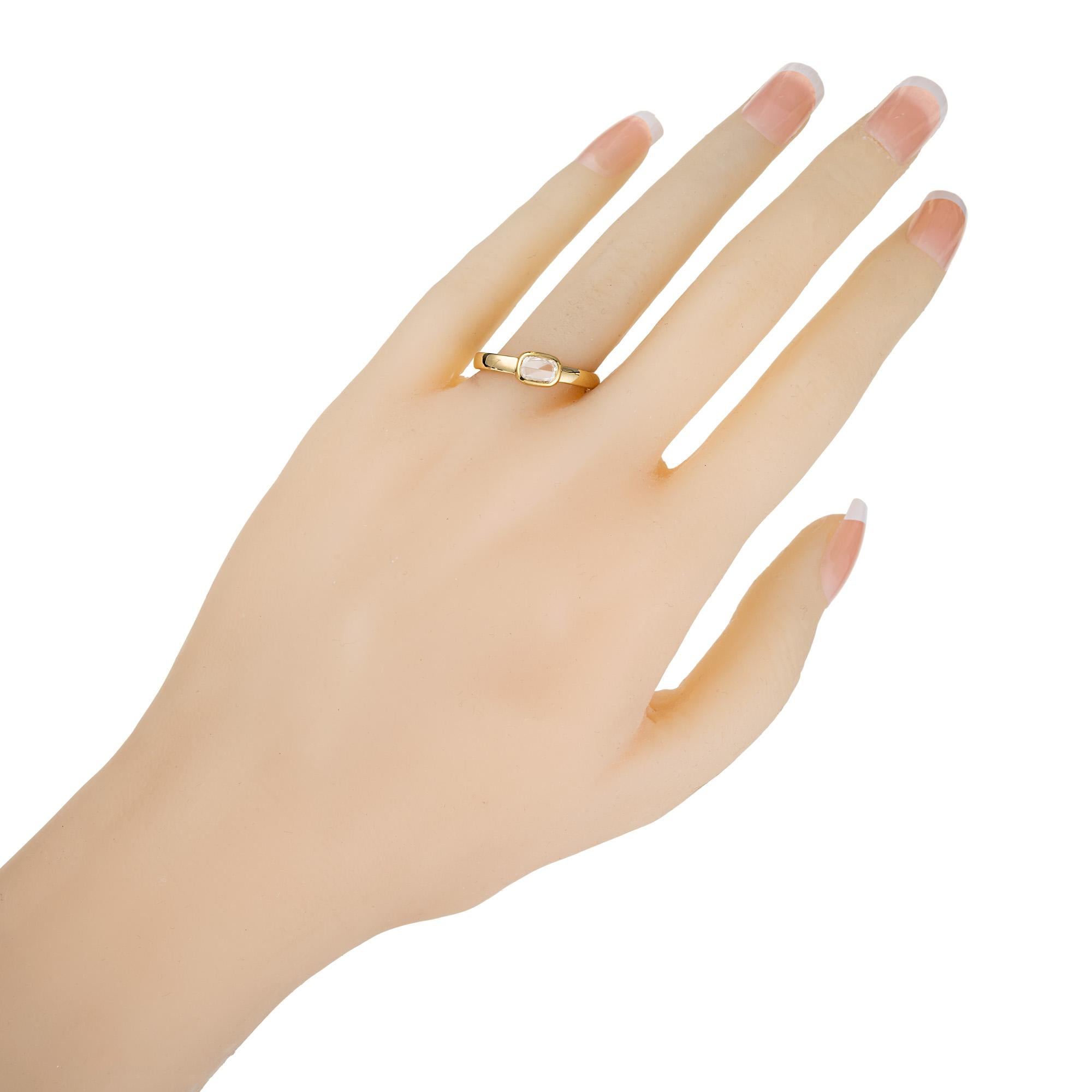 Bague de fiançailles en or jaune avec diamants de 0,25 carat en vente 2