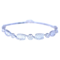2.5 Carat Diamonds Bracelet White Gold, 2000