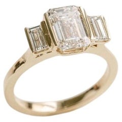 2.5 Carat Emerald-cut Statement 14K Modern Nobility Signature Diamond Ring