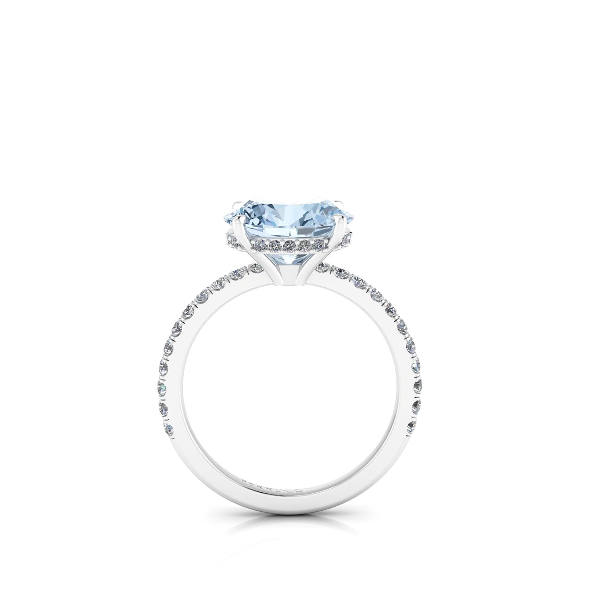 2.5 carat aquamarine ring