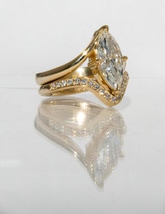 2.5 Carat Marquise Statement Brilliant White  Everyday Royalty Diamond Ring