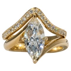 2.5 Carat Marquise Statement Brilliant White  Everyday Royalty Diamond Ring