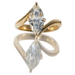 2.5 Carat Marquise Statement Brilliant White  Modern Nobility Diamond Ring